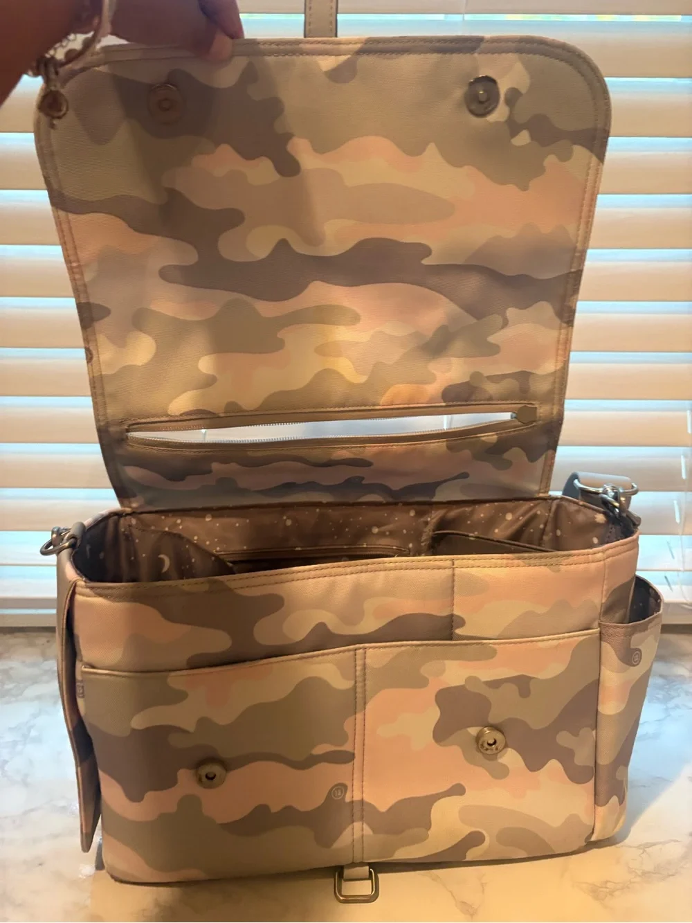 TWELVElittle On-The-Go Stroller Caddy 3.0 Blush Camo Diaper Bag